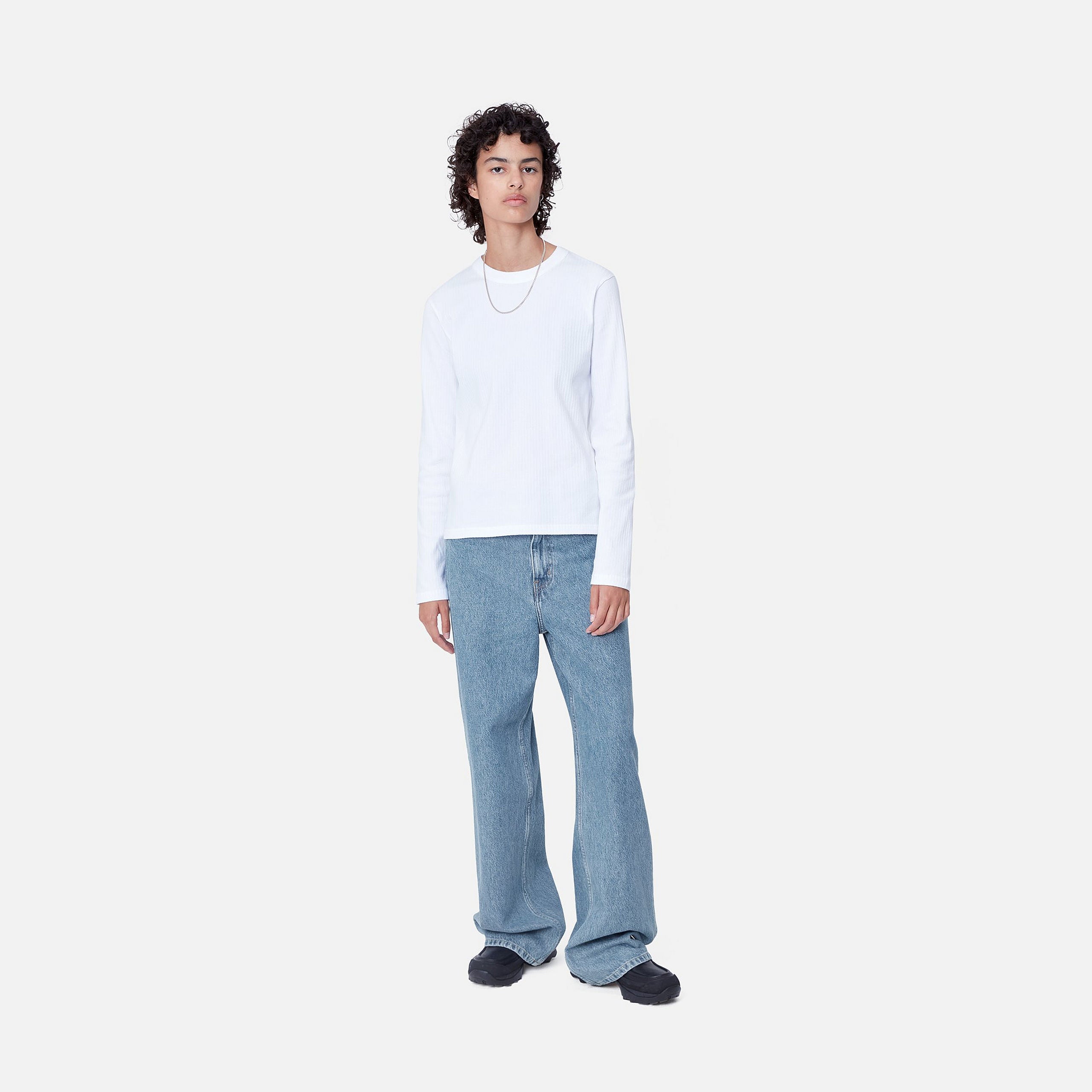 W' JANE PANT - Blue (heavy stone wash)