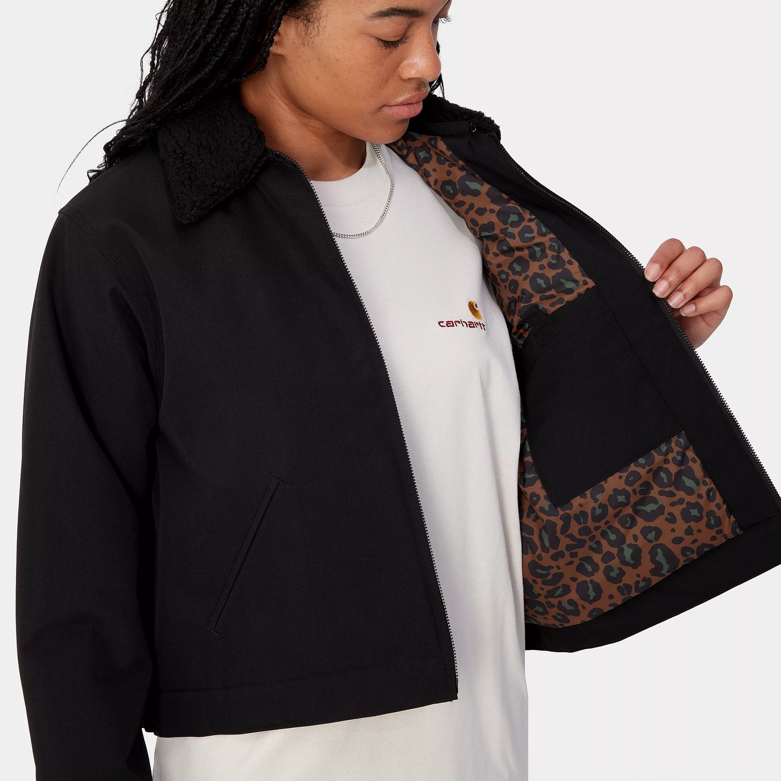 W' NEWKIRK JACKET - Black / Camo Leo, Tamarind