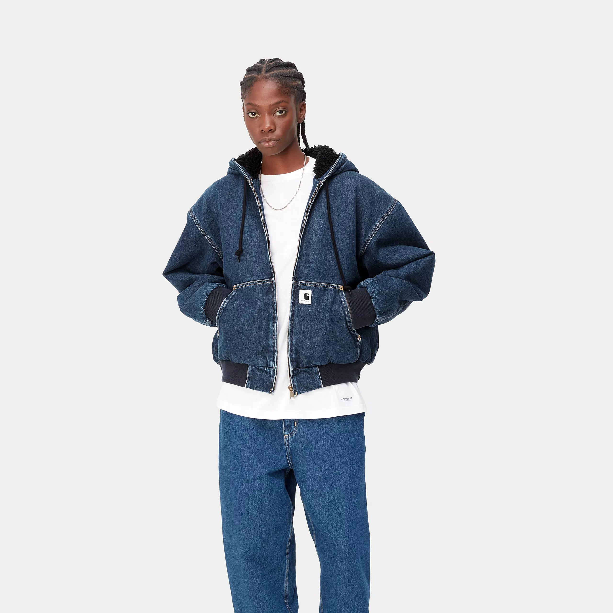 W' OG ACTIVE JACKET - Blue (stone washed)