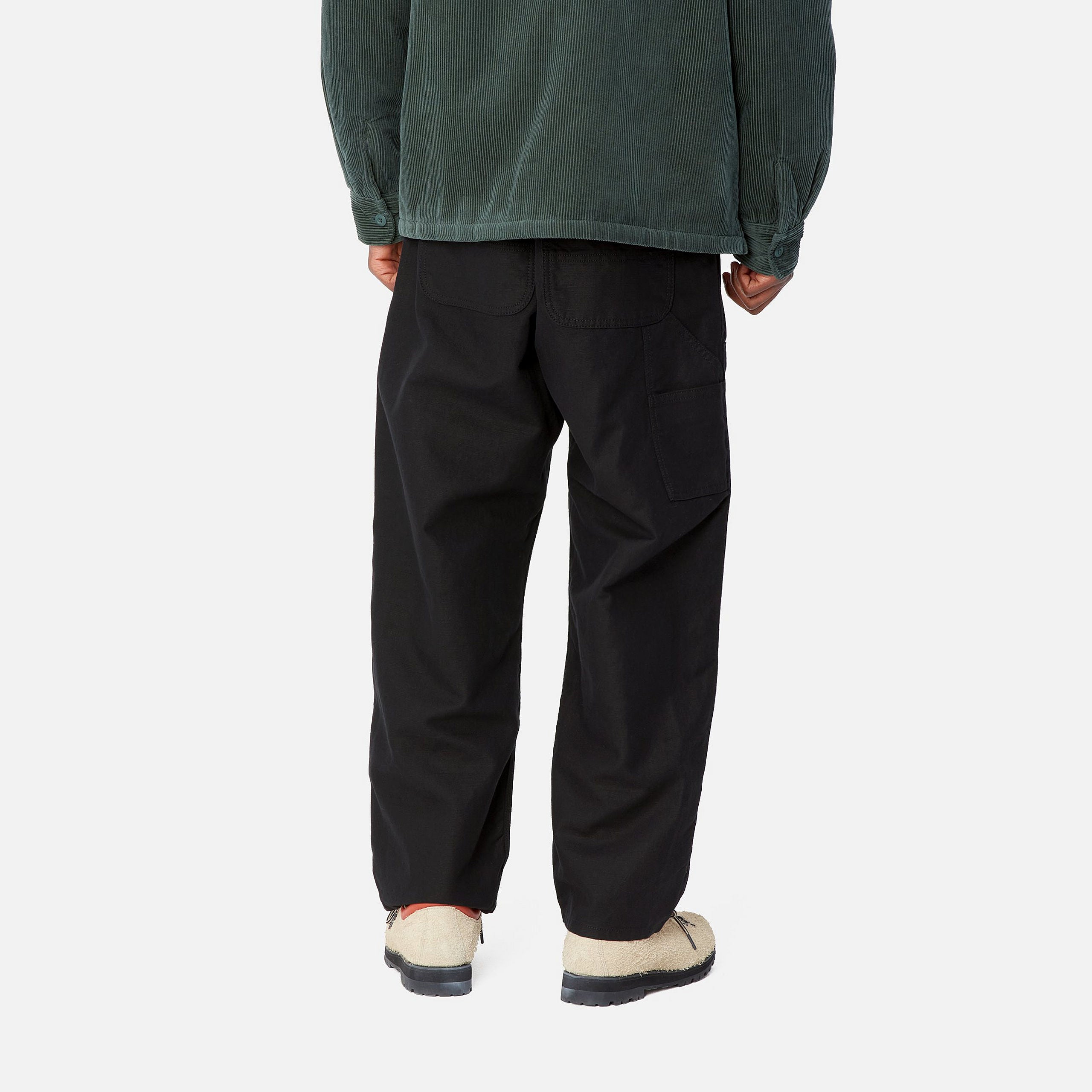 WALTER DOUBLE KNEE PANT - Black (rinsed)