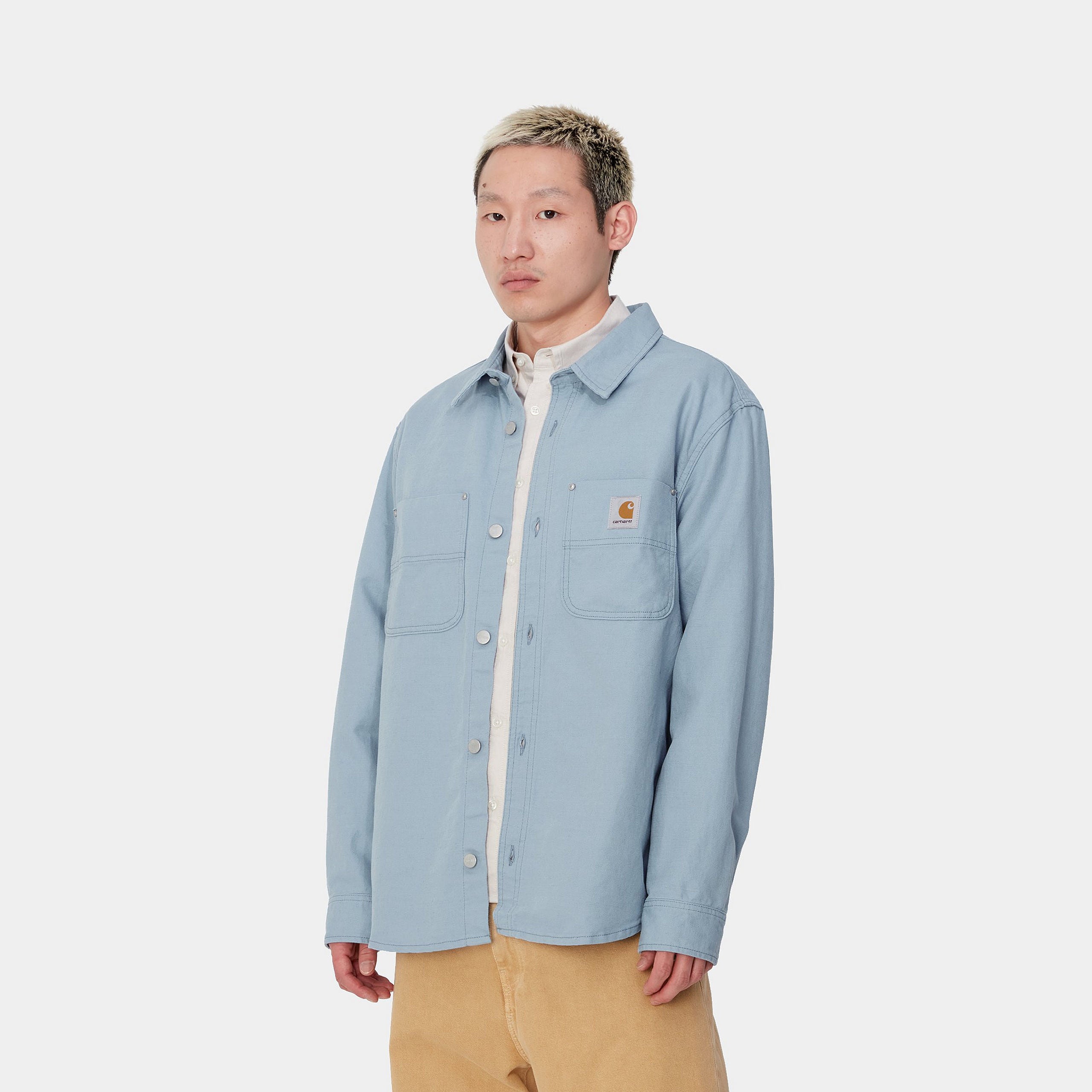 WALTER SHIRT JAC - Misty Sky (rinsed) 2