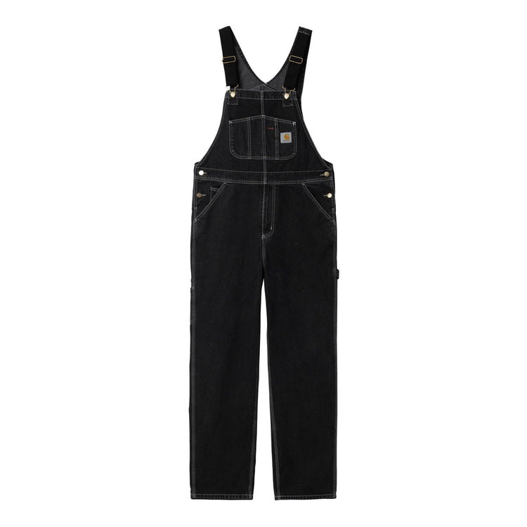 BIB OVERALL - Black (stone washed)