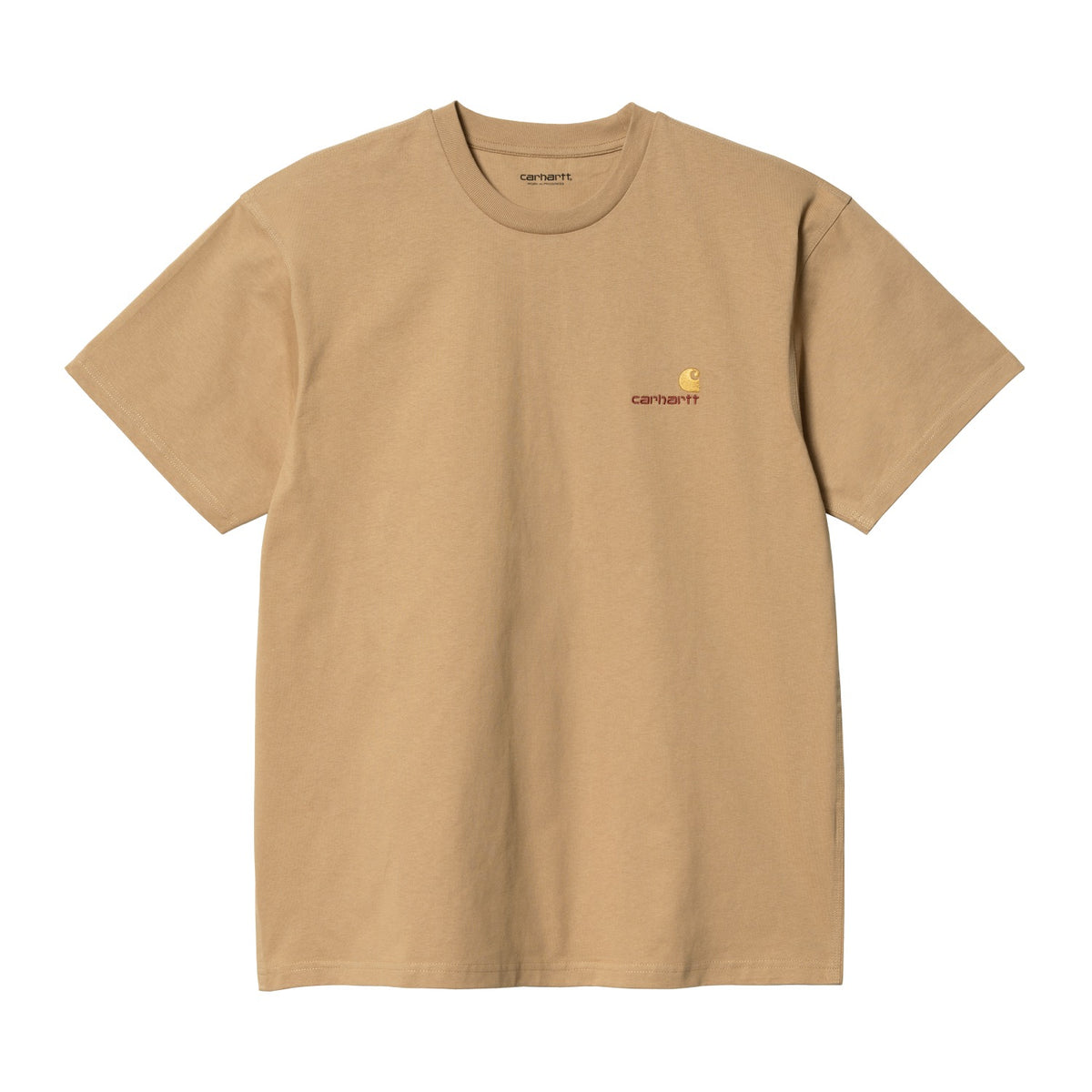 S/S AMERICAN SCRIPT T-SHIRT - Dusty H Brown 1