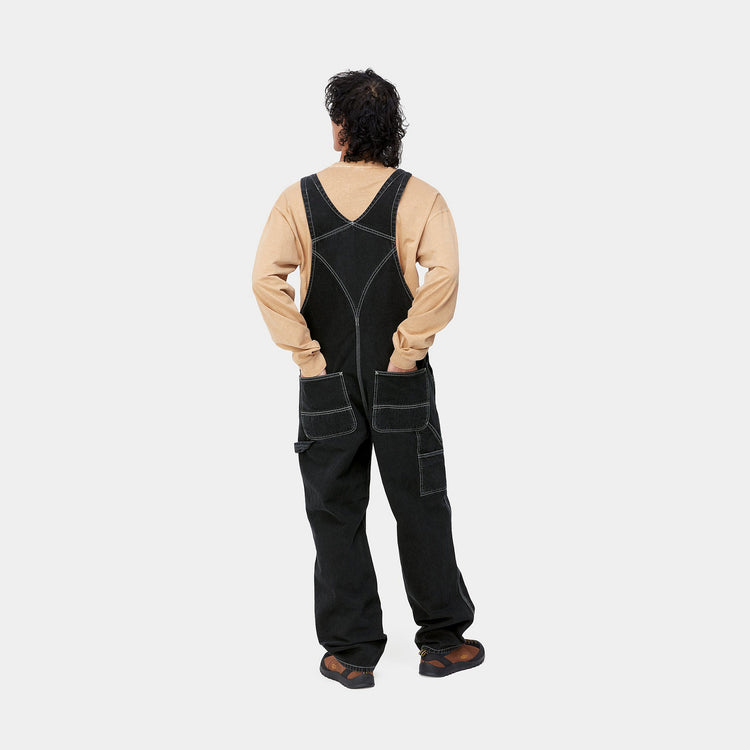 BIB OVERALL - Black (stone washed)