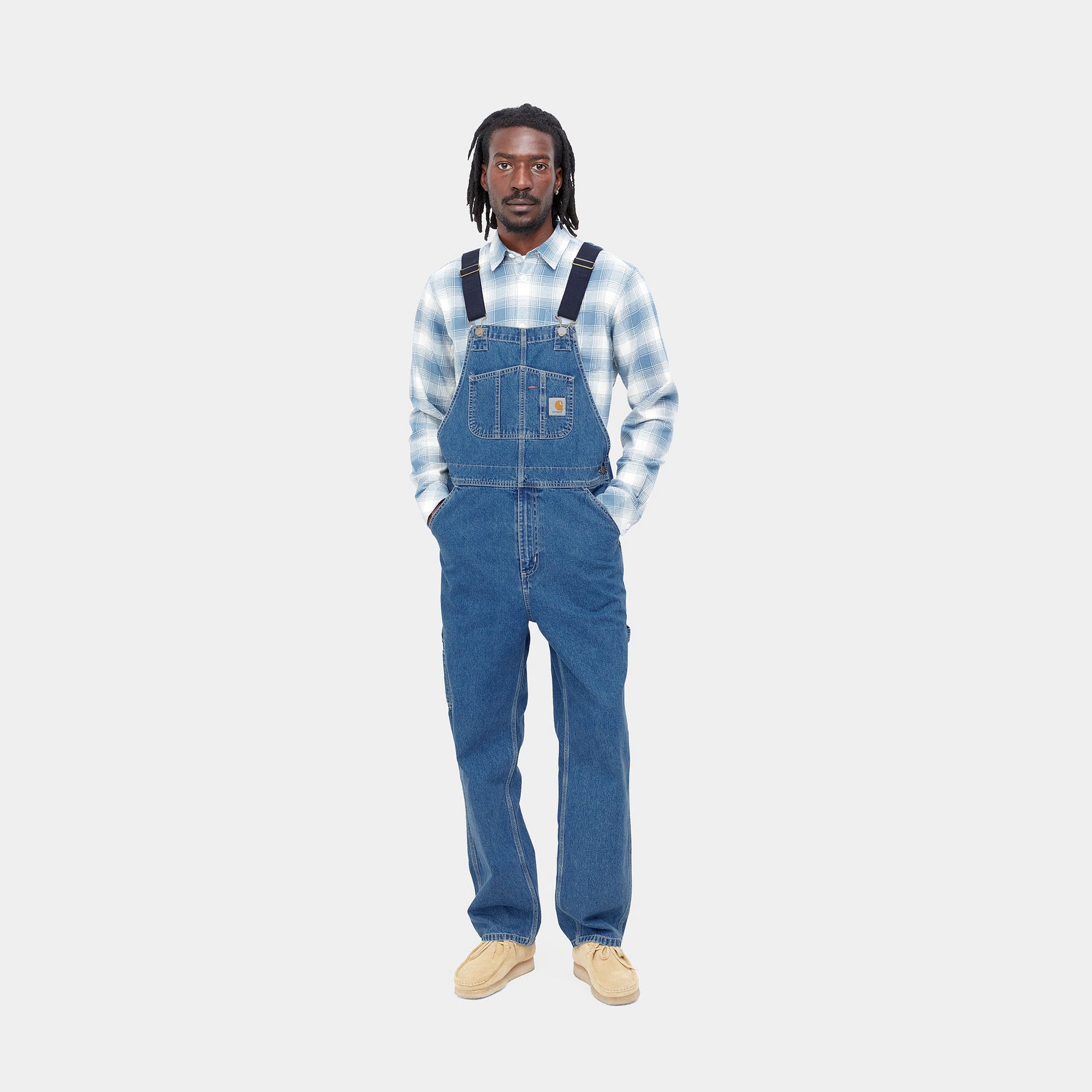 BIB OVERALL - Blue (stone washed)