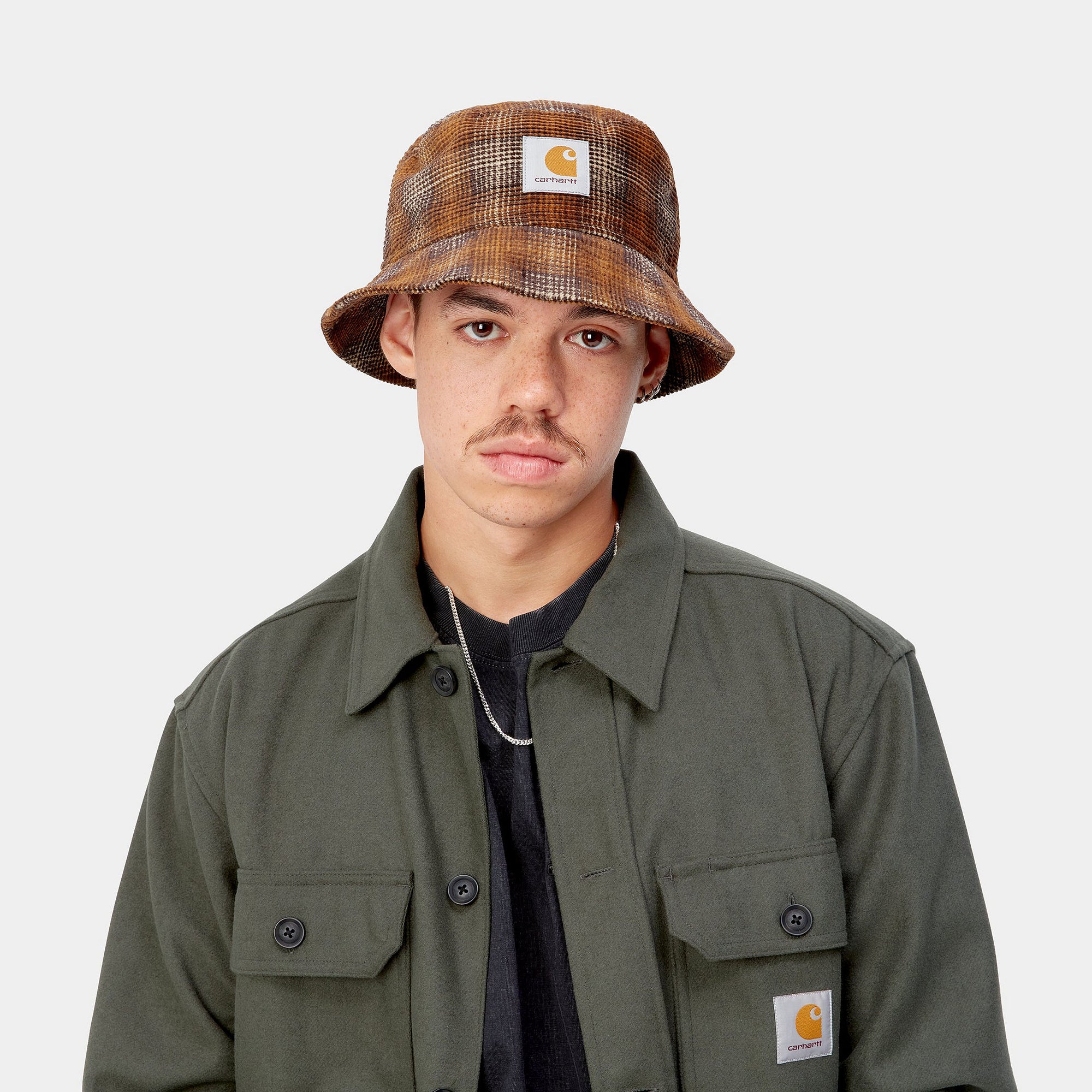 CORD BUCKET HAT - Wiley Check, Hamilton Brown